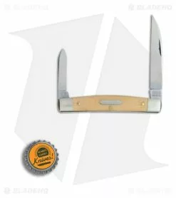 Great Eastern Cutlery GEC #13 Tidioute Cutlery Clerk Pocket Knife 3.6" Muslin Micarta 130217 -Bladehq Knives Sales GEC Tidioute Cutlery Clerk muslin micarta BHQ 76212 er bottlecap