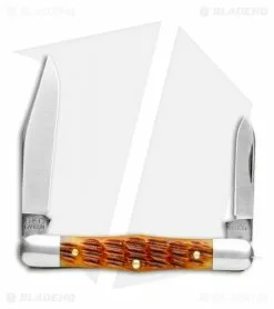 Great Eastern Cutlery GEC Tidioute Cutlery Conductor 3.25" Pocket Knife Antique Autumn Jigged Bone