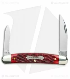 Great Eastern Cutlery GEC Tidioute Cutlery Easy Pocket Congress Knife 3.75" Blood Red Jigged Bone