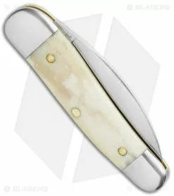 Great Eastern Cutlery GEC Tidioute Cutlery Little Rattler Traditional Pocket Knife Smooth White Bone -Bladehq Knives Sales GEC Tidioute Cutlery Little Rattler Traditional Pocket Knife Smooth White Bone BHQ 118537 LS Side