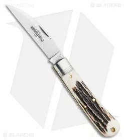 Great Eastern Cutlery GEC Tidioute Cutlery Viper Pocket Knife Sambar Stag (3" Satin) 470120