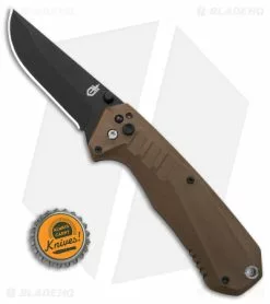 Gerber Haul A/O Spring Assisted Knife Brown GFN (3.1" Black) -Bladehq Knives Sales Gerber Haul AO FE Cyber E BHQ 103073 td size