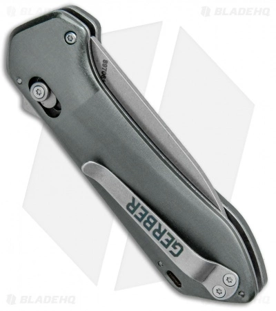 Gerber Highbrow Compact A/O Spring Assisted Knife Gray (2.8" Stonewash) Gerber Highbrow Compact A/O Spring Assisted Knife Gray (2.8" Stonewash) -Bladehq Knives Sales Gerber Highbrow Compact A O SA Gray SW 30 001518N BHQ 94148 jr side