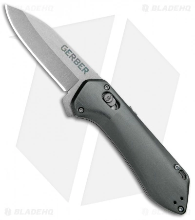 Gerber Highbrow Compact A/O Spring Assisted Knife Gray (2.8" Stonewash) Gerber Highbrow Compact A/O Spring Assisted Knife Gray (2.8" Stonewash) -Bladehq Knives Sales Gerber Highbrow Compact A O SA Gray SW 30 001518N BHQ 94148 jr