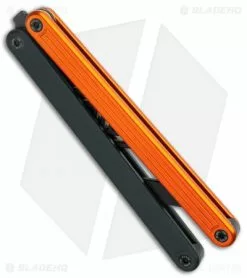 Glidr Arctic Butterfly Trainer Knife Desert Dust (4.25" Black) -Bladehq Knives Sales Glidr Arctic Series Butterfly Trainer Desert Dust Black BHQ 124878 jr side