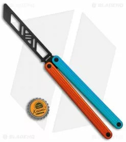 Glidr Arctic Butterfly Trainer Knife Fire & Ice (4.25" Black) -Bladehq Knives Sales Glidr Arctic Series Butterfly Trainer Fire and Ice Black BHQ 124872 jr bottlecap