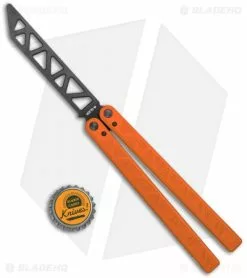 Glidr Original 4 Carbon Series Butterfly Trainer Desert Orange (4.25" Black) -Bladehq Knives Sales Glidr Original 4 Carbon Series Butterfly Trainer Desert Orange Black BHQ 104157 jr bottlecap