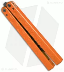 Glidr Original 4 Carbon Series Butterfly Trainer Desert Orange (4.25" Black) -Bladehq Knives Sales Glidr Original 4 Carbon Series Butterfly Trainer Desert Orange Black BHQ 104157 jr side