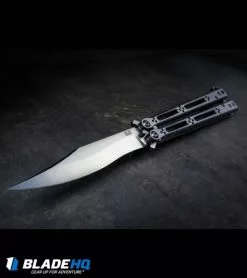 Hom Design Basilisk Elite Balisong Butterfly Knife PVD Ti (4.6" Black) -Bladehq Knives Sales HOM web 1 3