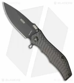 HTM Knives HTM Darrel Ralph Gun Hammer Spring Assisted Knife Gray (3.5" Black)