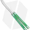 Heibel Knives Sapient Balisong Knife Green Ano Two-Tone (4.25" SW) #57