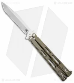 Hinderer Knives Nieves V2 Balisong Butterfly Knife Bronze Ti (4.6" Stonewash)
