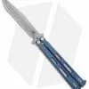 Hinderer Knives Nieves V3 Balisong Butterfly Knife Battle Blue Titanium