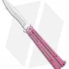Hom Design I-Basilisk Channel Butterfly Knife Magenta Ti Latched (4.5" Satin)