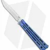 Hom Design Chimera Premium Balisong Knife Blue Ti/CF (4.75 Satin)