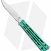 Hom Design Chimera Premium Balisong Knife Green Ti/CF (4.75 Satin)