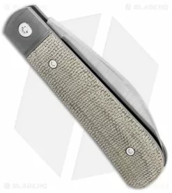 Jack Wolf Knives Laid Back Jack Slip Joint Knife OD Green Micarta (2.8" Satin) -Bladehq Knives Sales Jack Wolf Knives Laid Back Jack OD Green Micarta SJ Satin BHQ 141942 jr side