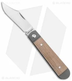 Jack Wolf Knives Little Bro Jack Slip Joint Knife Natural Micarta (2.7" Satin)