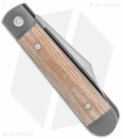 Jack Wolf Knives Little Bro Jack Slip Joint Knife Natural Micarta (2.7" Satin) -Bladehq Knives Sales Jack Wolf Knives Little Bro Jack SJ Knife Natural Micarta Satin BHQ 141946 jr side