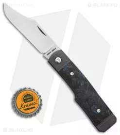 Jack Wolf Knives Sharpshooter Jack Slip Joint Knife Blue Fat CF (3" Satin) -Bladehq Knives Sales Jack Wolf Knives Sharpshooter Jack Fat Carbon Slipjoint 2in Satin BHQ 141964 td size