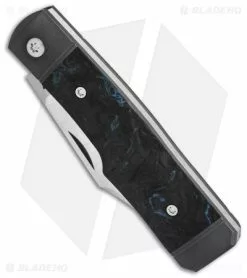 Jack Wolf Knives Sharpshooter Jack Slip Joint Knife Blue Fat CF (3" Satin) -Bladehq Knives Sales Jack Wolf Knives Sharpshooter Jack Fat Carbon Slipjoint 2in Satin BHQ 141964 td spine