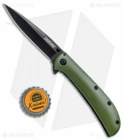 Kershaw Al Mar AM-3 Assisted Opening Knife Green G-10 (3" Black) 2335GRNBLK -Bladehq Knives Sales Kershaw Al Mar AM 3 Green G 10 Black 2335GRNBLK BHQ 71075 jr bottlecap