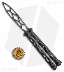 Kershaw Balanza Butterfly Trainer Knife Black SW (4.25" Black SW) 4950TR -Bladehq Knives Sales Kershaw Balanza Knife Black SW BHQ 178512 jr bottlecap