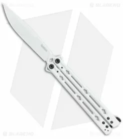 Kershaw Stormtrooper White Lucha Balisong Butterfly Knife (4.5" White) Blade HQ