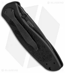 Kershaw Blur Tanto Assisted Opening Knife Black (3.375" BlackWash Serr) -Bladehq Knives Sales Kershaw Blur Tanto Black BlackWash Serr 1670TSTBWWM BHQ 68394 jr side
