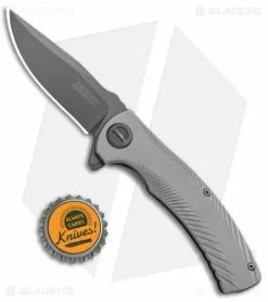 Kershaw Seguin Assisted Opening Frame Lock Knife Gray (3.1" Gray) 3490 -Bladehq Knives Sales Kershaw Seguin SA FL Gray Gray 3490 BHQ 94082 jr bottlecap