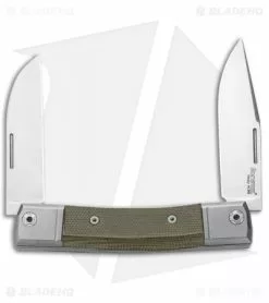 LionSteel BestMan 2-Bladed Traditional Knife Green Micarta (2.88" Satin) BHQ