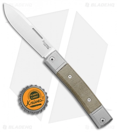 LionSteel BestMan 2 Drop Point Traditional Slip Joint Knife Green Micarta LionSteel BestMan 2 Drop Point Traditional Slip Joint Knife Green Micarta -Bladehq Knives Sales LionSteel BestMan 2 DP Traditional SJ Green Micarta Satin BHQ 109499 jr bottlecap