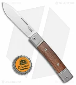 LionSteel BestMan 2 Drop Point Traditional Slip Joint Knife Santos Wood -Bladehq Knives Sales LionSteel BestMan 2 DP Traditional SJ Santos Wood BM2 ST BHQ 109497 jr bottlecap