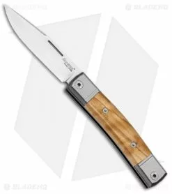 LionSteel BestMan Traditional Slip Joint Knife Olive Wood (2.88" Satin)