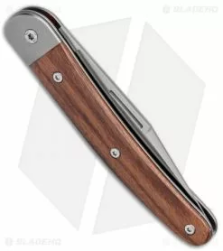 LionSteel Jack Slip Joint Knife One Function Santos Wood (3" Satin M390) -Bladehq Knives Sales LionSteel Jack M390 Clip Blade SJ Ti Liner Santos Wood BHQ 125722 jr side
