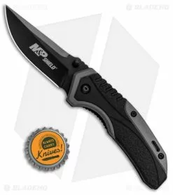 M&P Shield Spring Assisted Knife Black/Gray Rubber (2.75" Black) 1085918 -Bladehq Knives Sales MP Shield Dual Action Opening 1085918 BHQ 80734 jr bottlecap