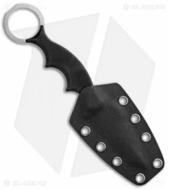 Maserin 921 Neck Line Karambit Fixed Blade Knife Black G-10 (2.75" Stonewash) -Bladehq Knives Sales Maserin Karambit N690 Black G 10 SW 921 STW BHQ 83531 jr sheath