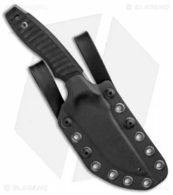 Maserin L.E.O. Fixed Blade Knife Black G-10 (4.25" Stonewash) -Bladehq Knives Sales Maserin LEO Black G 10 919 G10N BHQ 82646 jr sheath