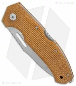 Maserin Nimrod Lockback Knife Desert Canvas Micarta (3.5" Stonewash) 480MD -Bladehq Knives Sales Maserin Nimrod Desert Canvas Micarta BHQ 85043 er spine