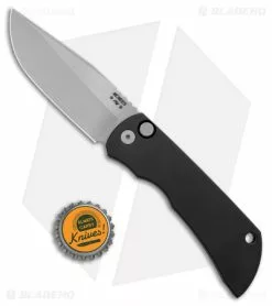 McNees Knives MAC2 AutoMac Knife Black Aluminum (3.5" Bead Blast MagnaCut) -Bladehq Knives Sales McKnees Knives MAC2 Auto Black MagnaCut BHQ 176225 jr bottlecap