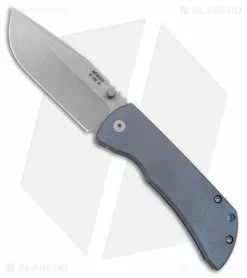 McNees Knives MAC2-3.5 Blue Frame Lock Knife (3.5" Matte SW) MagnaCut