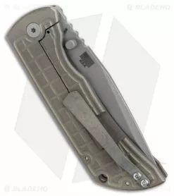 McNees Knives MAC2-3.5 Green Frame Lock Knife Frag (3.5" Matte SW) MagnaCut -Bladehq Knives Sales McNees Knives MAC2 3.5 Green Frame Lock Knife Frag Matte SW BHQ 180649 KC side