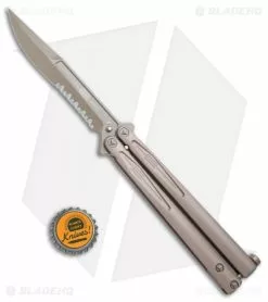 Microtech Tachyon III Balisong Butterfly Knife Tan (4.5" Tan Serr) 173-2TN -Bladehq Knives Sales Microtech Tachyon III Balisong Butterfly Tan Tan 173 2TN BHQ 75229 jr bottlecap
