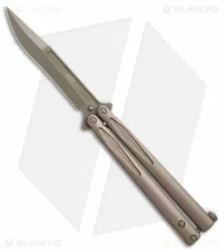 Microtech Tachyon III Balisong Butterfly Knife Tan (4.5" Tan) 173-1TN