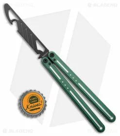 Nabalis The Morse Butterfly Balisong Trainer Green Aluminum (3.75" Steel) -Bladehq Knives Sales Nabalis The Morse Butterfly Balisong Trainer Green Aluminum Black BHQ 175011 jr bottlecap