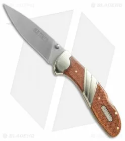 Old Timer Large Lockback Folding Knife Wood (3.3." Satin) 32OT