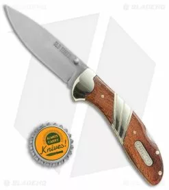 Old Timer Medium Lockback Folding Knife Wood (2.8" Satin) 31OT -Bladehq Knives Sales Old Timer Medium Lockback folding knife wood satin 31OTCP BHQ 67505 er size
