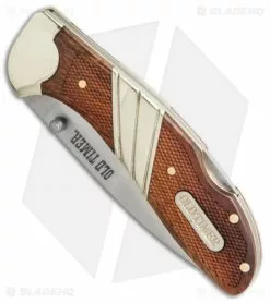 Old Timer Medium Lockback Folding Knife Wood (2.8" Satin) 31OT -Bladehq Knives Sales Old Timer Medium Lockback folding knife wood satin 31OTCP BHQ 67505 er spine