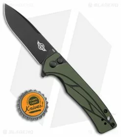 Olight Mettle Button Lock Knife OD Green G-10 (3.3" Black) -Bladehq Knives Sales Olight Mettle Button Lock OD Green G 10 Black BHQ 178819 jr bottlecap