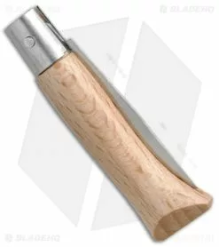 Opinel No. 3 Beechwood Stainless Steel Pocket Knife (1.5" Plain) #3 -Bladehq Knives Sales Opinel No.3 SS Beechwood OP01071 BHQ 20497 jr side